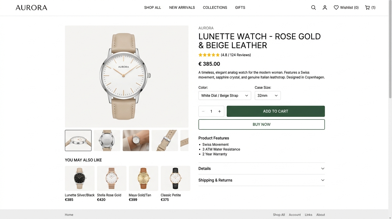 TIMEX E-Commerce Product Page